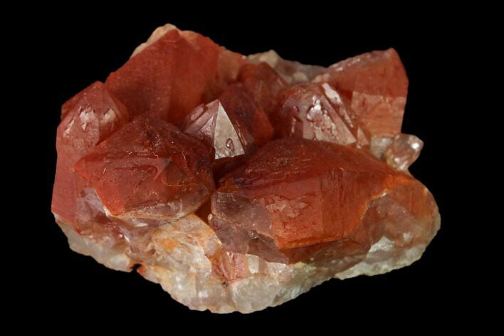 Natural, Red Quartz Crystal Cluster - Morocco #137450